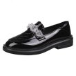 画像2: women's  Flat with crystal beads loafers pumps shoes　クリスタルビーズ付きフラット ローファー パンプス (2)