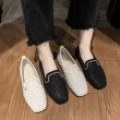 画像3: women's  flat-bottomed pearl pumps shoes　フラットパール＆ビジューパンプス ローファー (3)