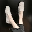 画像4: women's  flat-bottomed pearl pumps shoes　フラットパール＆ビジューパンプス ローファー (4)