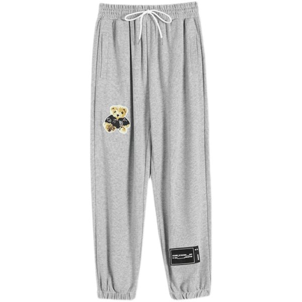 画像1: High waist Sweat casual pants 　 ハイウエスト熊ベアポイントスウェットパンツ (1)