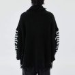 画像4: Black Air Turtleneck Sweater ブラック エアー ダメージ ヴィンテージ風 タートルネックセーター (4)