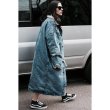 画像5: Men's Long Denim Jean Jacket Boa Coat メンズ ユニセックス 男女兼用 ロング デニム コート ジャケット 内ボア Gジャン ジーンズ (5)