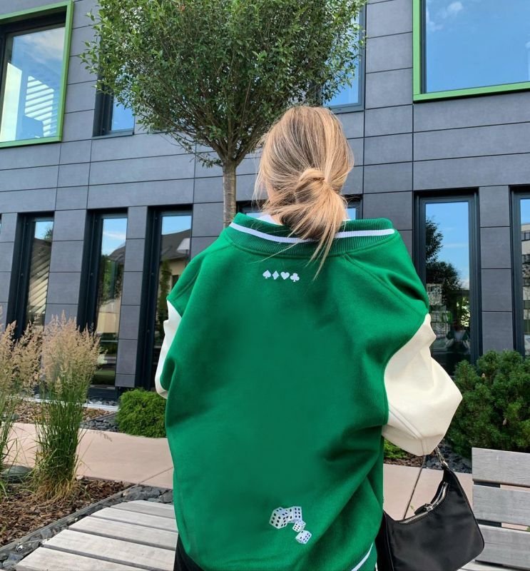 画像9: vibe high street letter&Dice profile baseball cotton padded jacket men and women Stadium jumper  ユニセックス 男女兼用レターD＆ダイス刺繍付きユニフォームスタジアムジャンパー ジャケット ブルゾン スタジャン (9)