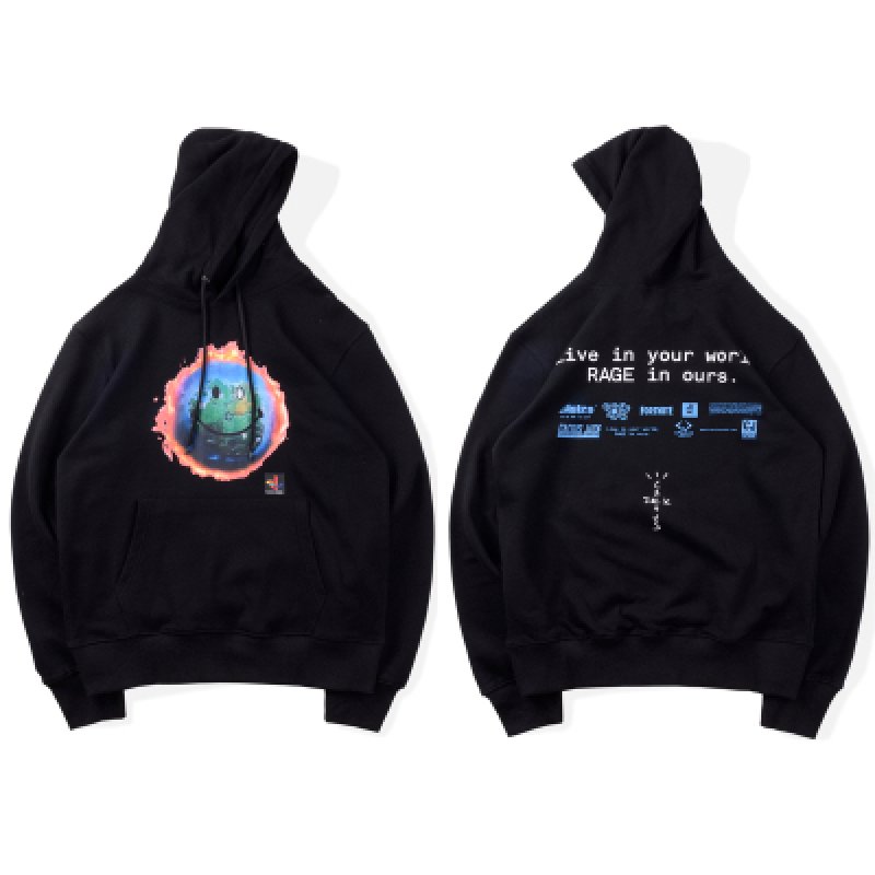 画像3: Unisex Smiley Earth Trend Loose Hoody Sweatshirts スマイリーアースフーディーパーカー 男女兼用 ユニセックス (3)