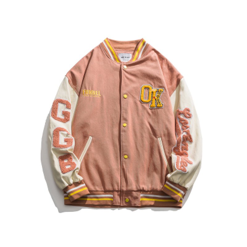 画像13: Oversize stitching jacket baseball  Stadium jumper  men and women  ユニセックス 男女兼用オーバーサイズレター刺繍付きユニフォームスタジアムジャンパー ジャケット ブルゾン スタジャン (13)