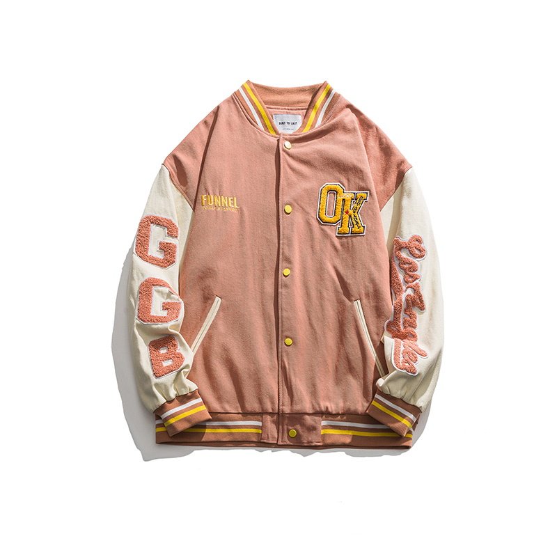 画像3: Oversize stitching jacket baseball  Stadium jumper  men and women  ユニセックス 男女兼用オーバーサイズレター刺繍付きユニフォームスタジアムジャンパー ジャケット ブルゾン スタジャン (3)