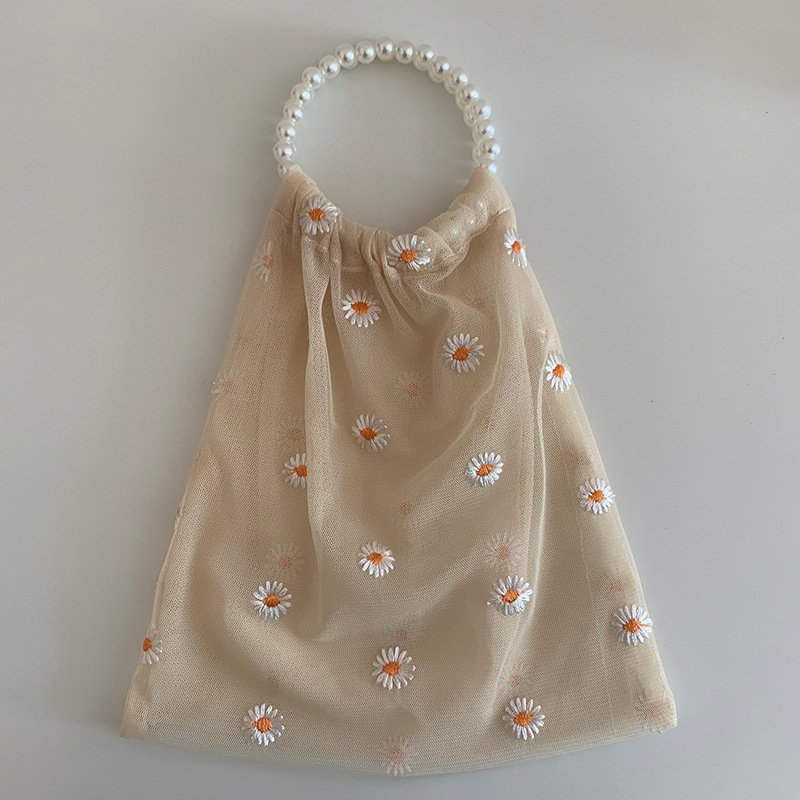 画像4: Daisy pearl handle bagTote  Bag  デイジーパールハンドルバックトートバッグ エコバック (4)