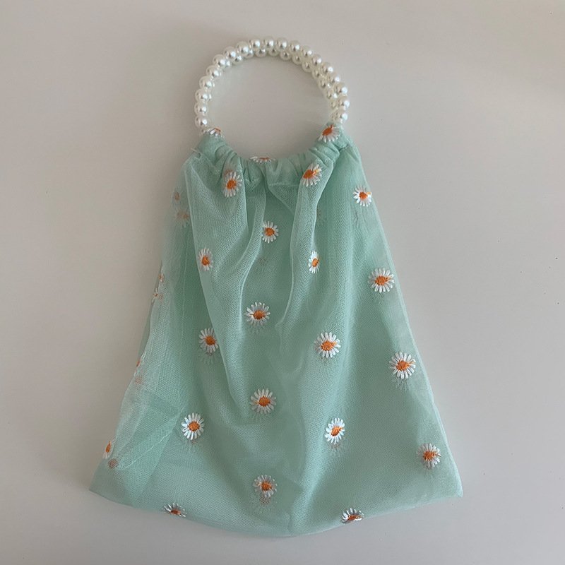 画像9: Daisy pearl handle bagTote  Bag  デイジーパールハンドルバックトートバッグ エコバック (9)