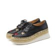 画像3: Women's Leather platform single  fisherman ELYSE shoes  Sneakers  レースアップ本革厚底フィッシャーマンズシューズ スニーカー (3)