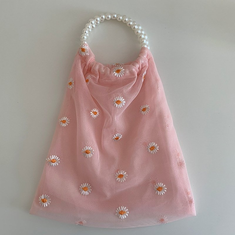 画像3: Daisy pearl handle bagTote  Bag  デイジーパールハンドルバックトートバッグ エコバック (3)