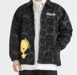 画像5: Unisex funny smiley print jacket jacket  jumper  ユニセックス 男女兼用ファニースマイリープリント ジャケット ブルゾン スタジャン (5)