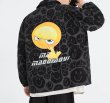 画像6: Unisex funny smiley print jacket jacket  jumper  ユニセックス 男女兼用ファニースマイリープリント ジャケット ブルゾン スタジャン (6)