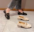 画像3: women's  Star embroidered ＆Metal fittings leather loafers pumps shoes　スター星刺繍フラット レザーローファー パンプス (3)