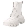 画像6:  women's  Lace-up chunky sole platform Middle boots   本革レザーミドル 丈チャンキーソール厚底プラットフォームレースアップブーツレザーブーツ　マーティンブーツ  (6)