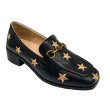 画像5: women's  Star embroidered ＆Metal fittings leather loafers pumps shoes　スター星刺繍フラット レザーローファー パンプス (5)