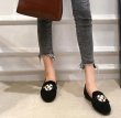 画像5: women's  Flat Pearl & Bijou loafers pumps shoes　パール＆ビジュー付きフラット ローファー パンプス (5)