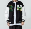 画像5: street butterfly embroidery baseball uniform jacket Stadium jumper men and women 　ユニセックス 男女兼用ハイストリートバタフライ刺繡ジャケット ブルゾン スタジャン (5)