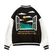 画像2: street butterfly embroidery baseball uniform jacket Stadium jumper men and women 　ユニセックス 男女兼用ハイストリートバタフライ刺繡ジャケット ブルゾン スタジャン (2)