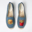 画像2: French-fried potato flat Espadrille loafers pumps shoes レディース フライドポテト ピザ フラット エスパドリーユ シューズ 靴 サンダル・ミュール フラットパンプス　 (2)