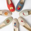 画像1: French-fried potato flat Espadrille loafers pumps shoes レディース フライドポテト ピザ フラット エスパドリーユ シューズ 靴 サンダル・ミュール フラットパンプス　 (1)