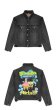 画像6: Spongebob graphic paint denim jacket G Jean Jacket blouson ユニセックス 男女兼用 スポンジボブ＆パトリック グラフィックペイント デニムGジャケット ブルゾン (6)