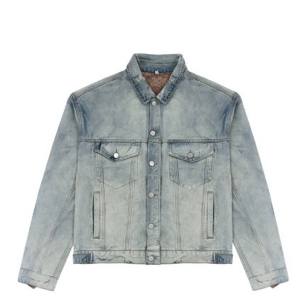 画像3: Spongebob graphic paint denim jacket G Jean Jacket blouson ユニセックス 男女兼用 スポンジボブ＆パトリック グラフィックペイント デニムGジャケット ブルゾン (3)