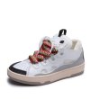 画像5: Women's  color matching flat leather super fire lace-up sneakers   カラーマッチングフラットレザースーパーファイヤーレースアップスニーカー　 (5)