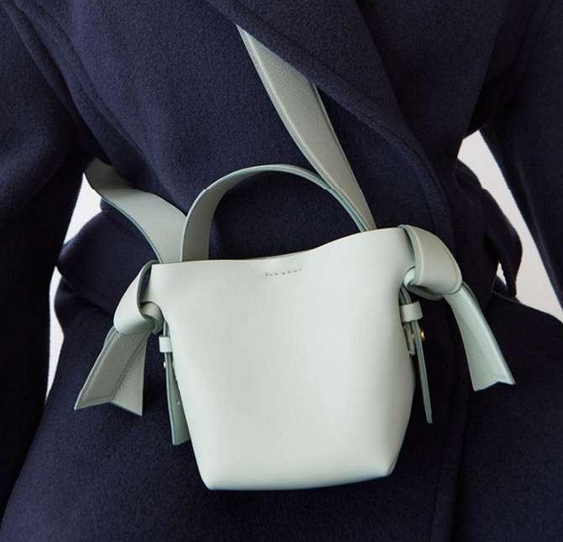 画像4: one shoulder simple bow orange bucket bag  リボン弓型トート ショルダーエコバック (4)