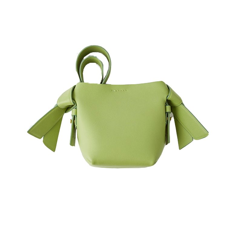 画像6: one shoulder simple bow orange bucket bag  リボン弓型トート ショルダーエコバック (6)