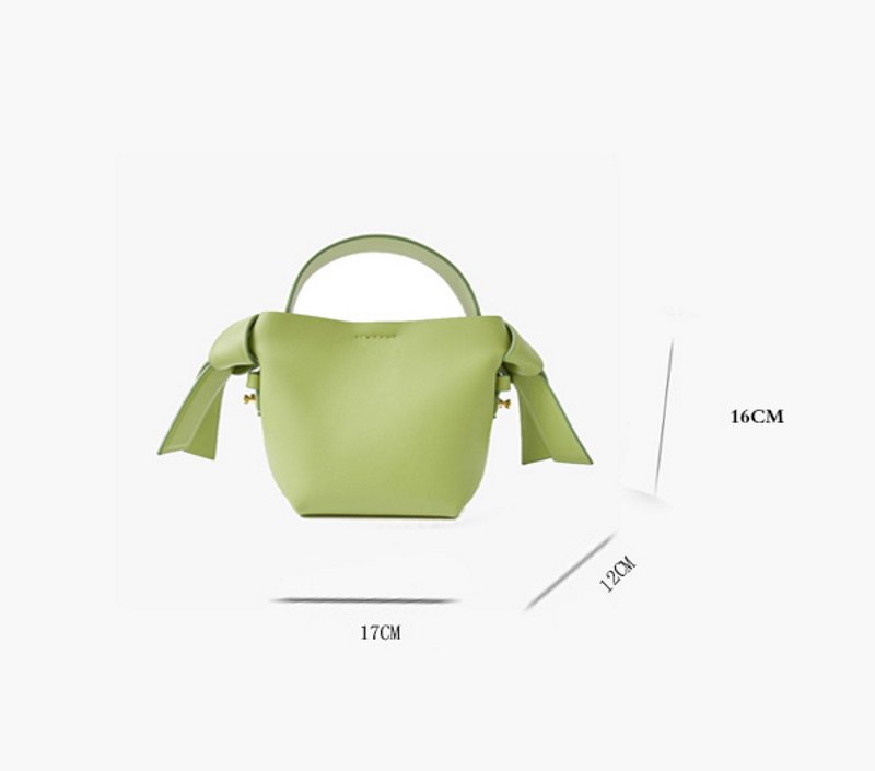 画像11: one shoulder simple bow orange bucket bag  リボン弓型トート ショルダーエコバック (11)