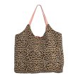 画像1: Reversible leopard & pink tote shoulder eco bag large-capacity   レオパード＆ピンクリバーシブル トート ショルダーエコバック (1)