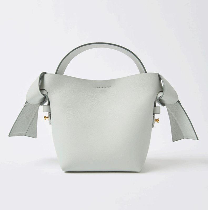 画像8: one shoulder simple bow orange bucket bag  リボン弓型トート ショルダーエコバック (8)