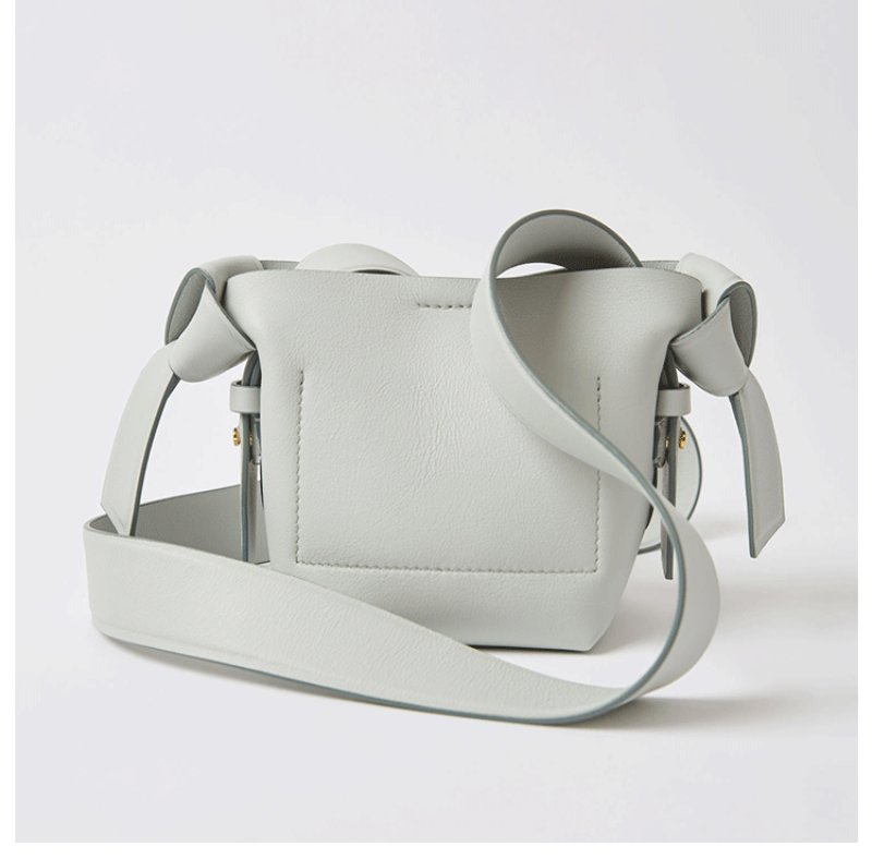 画像14: one shoulder simple bow orange bucket bag  リボン弓型トート ショルダーエコバック (14)