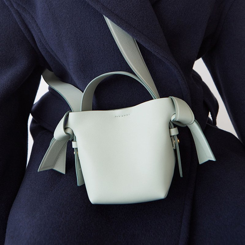 画像12: one shoulder simple bow orange bucket bag  リボン弓型トート ショルダーエコバック (12)