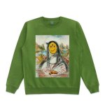 画像6: Unisex Mona Lisa &Smile oil paintinground neck sweater　男女兼用パロディーモナリザ &スマイルスウェットプルオーバー トレーナー (6)