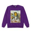 画像7: Unisex Mona Lisa &Smile oil paintinground neck sweater　男女兼用パロディーモナリザ &スマイルスウェットプルオーバー トレーナー (7)