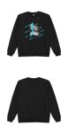 画像7: Unisex Mona Lisa loose irregular hedging round neck sweater　男女兼用パロディーモナリザ スウェットプルオーバー トレーナー (7)