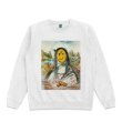 画像2: Unisex Mona Lisa &Smile oil paintinground neck sweater　男女兼用パロディーモナリザ &スマイルスウェットプルオーバー トレーナー (2)