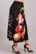 画像3: New Women's Mickey Black comic cartoon printed pleated skirt ミッキー グラフィックペイント ロング丈 膝丈プリーツスカート (3)