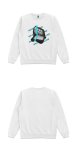 画像8: Unisex Mona Lisa loose irregular hedging round neck sweater　男女兼用パロディーモナリザ スウェットプルオーバー トレーナー (8)