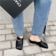 画像3: Women metal chain square head flat slippers  flat sandals  フラットリチェーンハーフサンダル スリッパ (3)