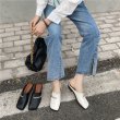 画像4: Women metal chain square head flat slippers  flat sandals  フラットリチェーンハーフサンダル スリッパ (4)