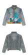 画像4: Cartoon graffiti tide city hand-painted denim jacket G Jean Jacket blouson  ユニセックス 男女兼用コミックグラフィティペイント デニムGジャケット ブルゾン (4)