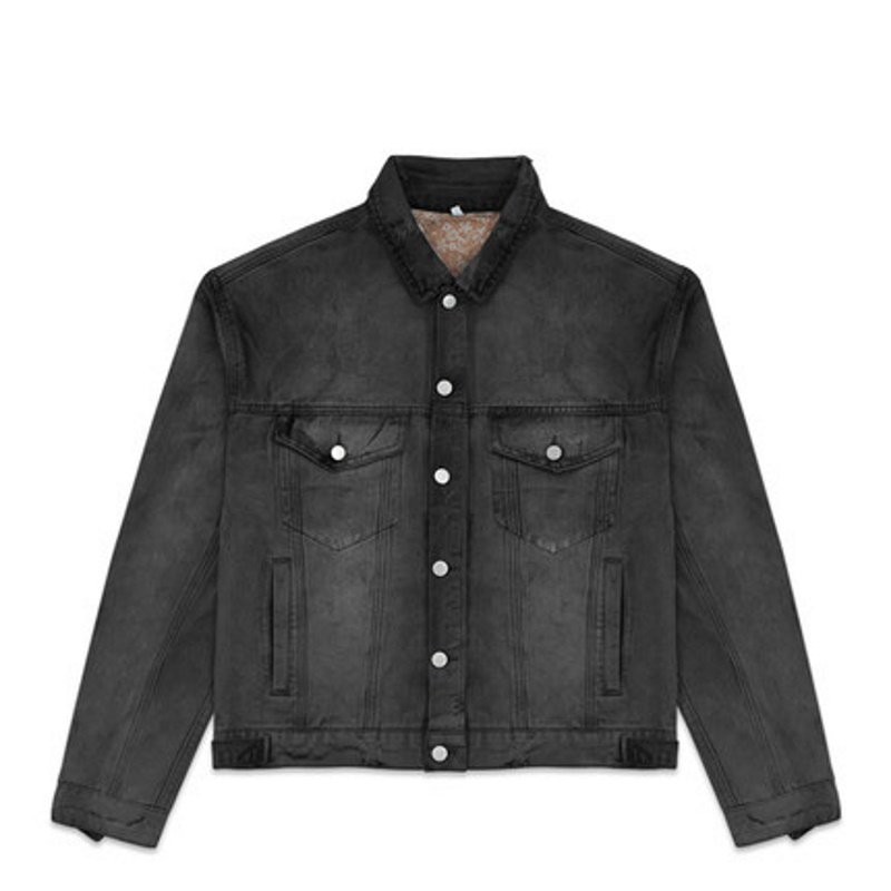 画像3: hand-painted colorful poster denim jacket G Jean Jacket blouson ユニセックス 男女兼用ヴィンテージ手描きカラフルポスターペイント デニムGジャケット ブルゾン (3)