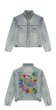 画像6: hand-painted colorful poster denim jacket G Jean Jacket blouson ユニセックス 男女兼用ヴィンテージ手描きカラフルポスターペイント デニムGジャケット ブルゾン (6)