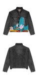 画像5: Cartoon graffiti tide city hand-painted denim jacket G Jean Jacket blouson  ユニセックス 男女兼用コミックグラフィティペイント デニムGジャケット ブルゾン (5)