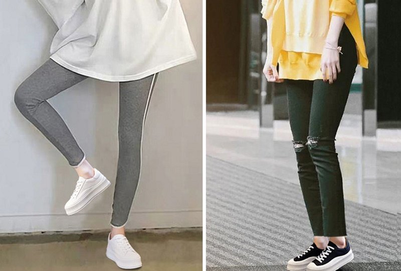 画像6: Women's Leather platform   Lace-up leather Sneakers  レースアップレザープラットフォーム厚底スニーカー (6)