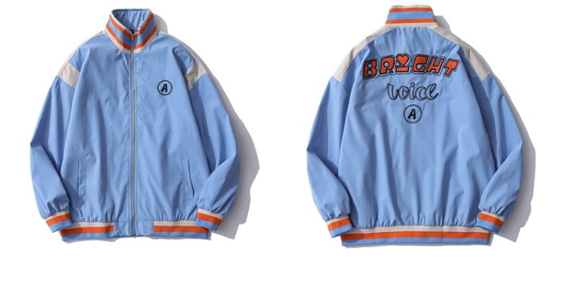 画像9: men and women street embroidery stitching loose jacket blouson  ユニセックス 男女兼用 ストリート刺繍 スタジアムジャンパー スタジャン MA-1 ボンバー ジャケット ブルゾン (9)