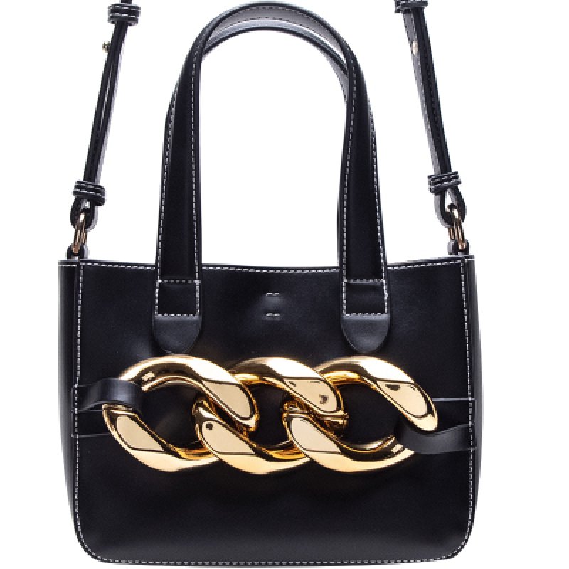 画像12: large chain  tote shoulder 2way bag   チェーンポイント2WAYトートショルダーバッグ　 (12)