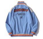 画像4: men and women street embroidery stitching loose jacket blouson  ユニセックス 男女兼用 ストリート刺繍 スタジアムジャンパー スタジャン MA-1 ボンバー ジャケット ブルゾン (4)